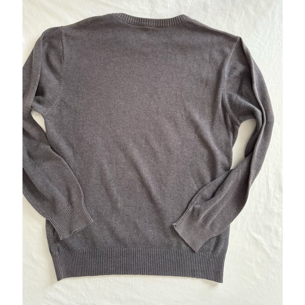 Stile Benetton Unisex Sweater Gray Blue White Size MED 100% Cotton - Picture 7 of 10